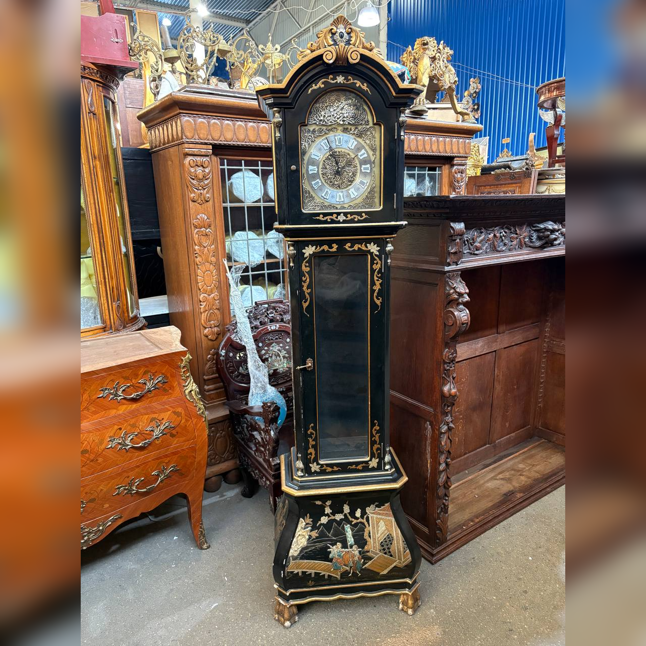 Часы напольные в стиле шинуазри 3 Часы напольные в стиле шинуазри 3