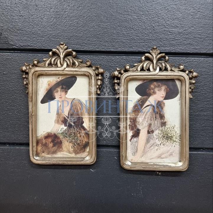 Картина/Миниатюра винтажная Девушка 2 штуки 3 Картина/Миниатюра винтажная Девушка 2 штуки 3