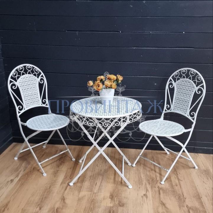 Комплект мебели садово-парковый: стол и стул 2 штуки