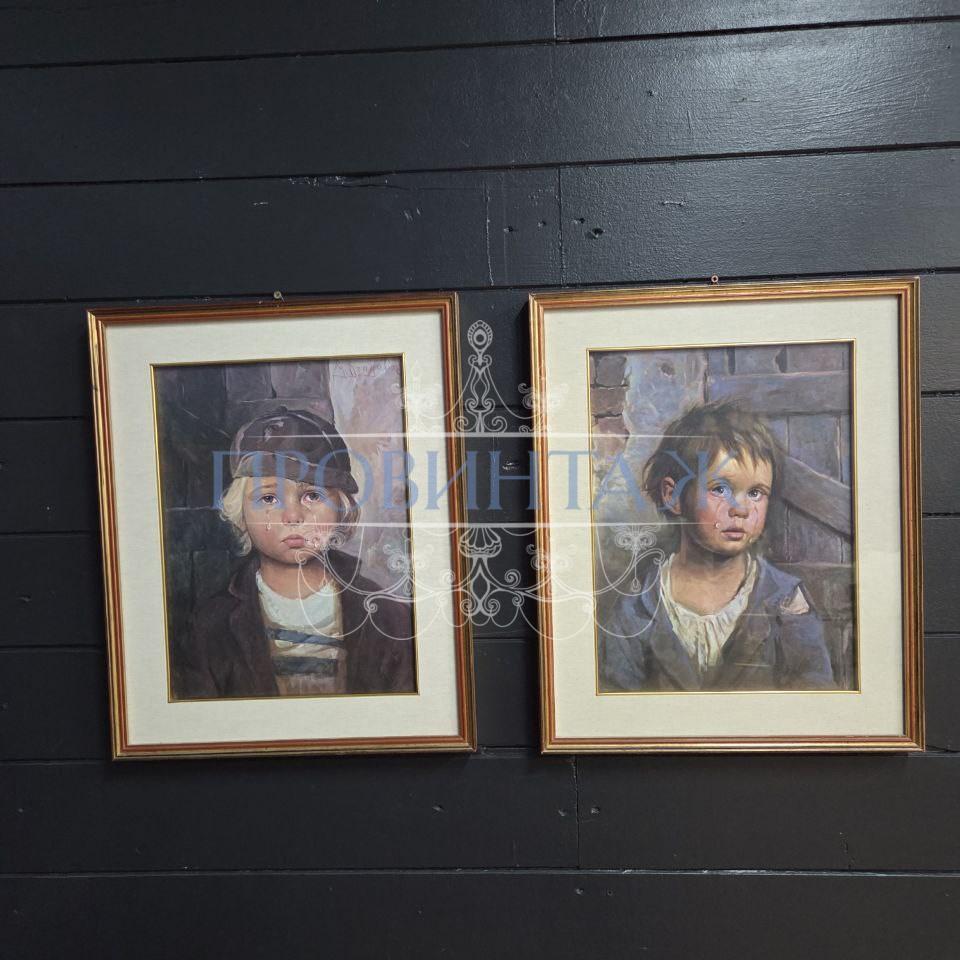 Картина винтажная Дети 2 штуки