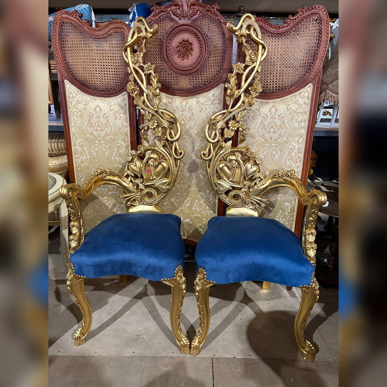 Стул дамский будуарный в стиле венецианского барокко 2 штуки 3 Стул дамский будуарный в стиле венецианского барокко 2 штуки 3