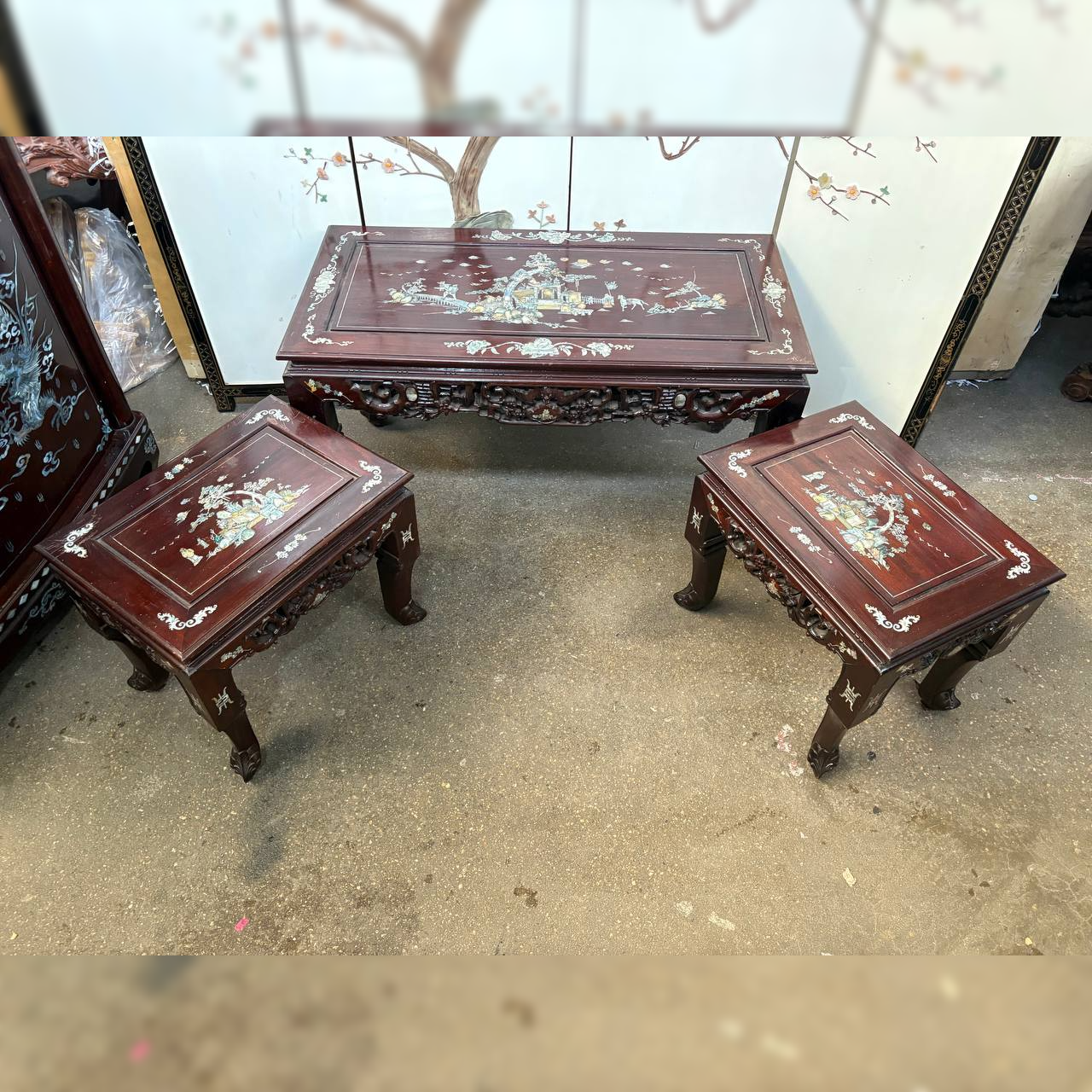 Сет: Стол 3 штуки в стиле шинуазри