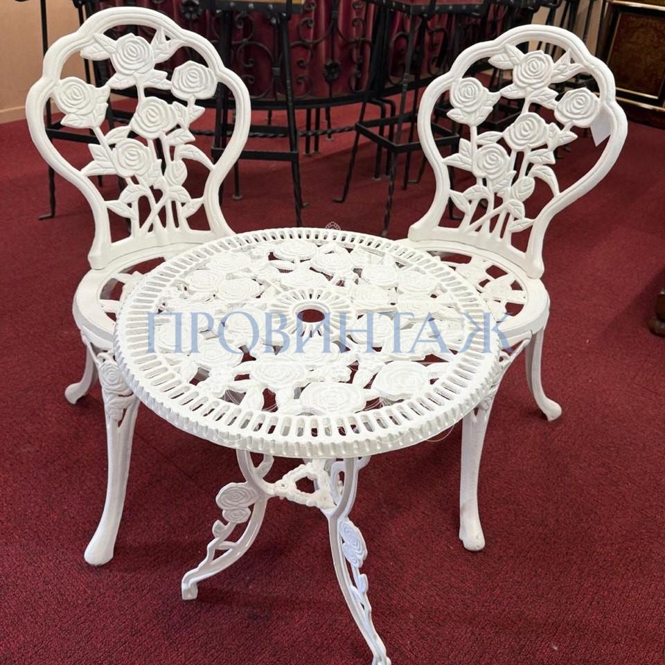 Комплект мебели садово-парковый: стол и стул 2 штуки