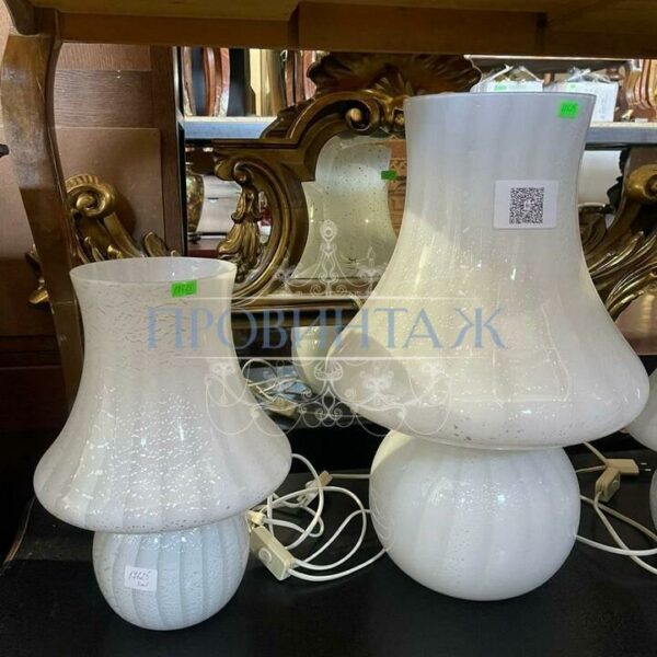 Лампа настольная винтажная 2 штуки Мурано